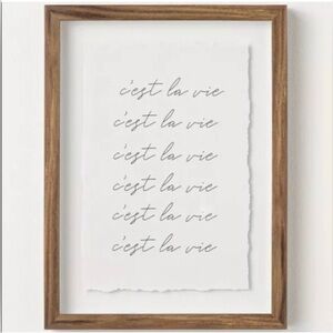 Studio McGee Threshold Wall Art C’est La Vie Frame